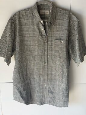 River Trader VTG Short-Sleeve Plaid Button-Up Shirt - Gray